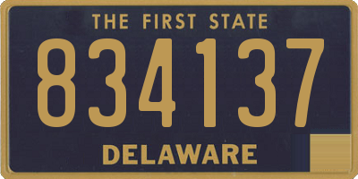 DE license plate 834137