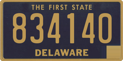 DE license plate 834140