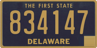 DE license plate 834147