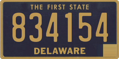 DE license plate 834154