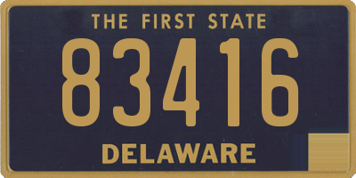 DE license plate 83416