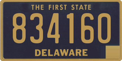 DE license plate 834160