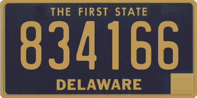 DE license plate 834166