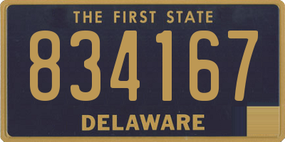 DE license plate 834167