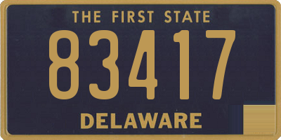 DE license plate 83417