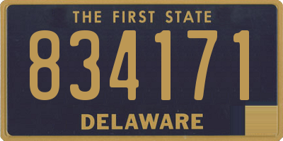 DE license plate 834171