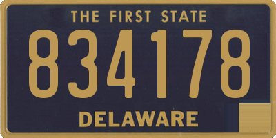 DE license plate 834178