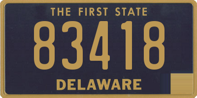 DE license plate 83418
