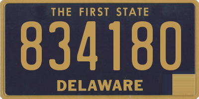 DE license plate 834180