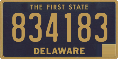 DE license plate 834183