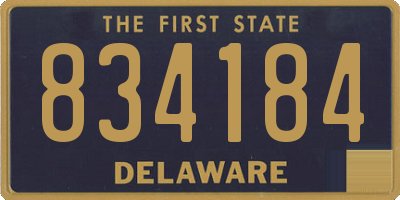 DE license plate 834184