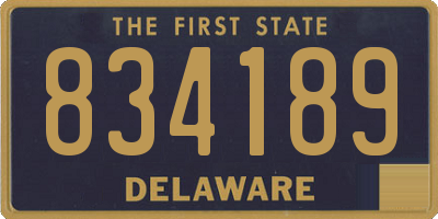 DE license plate 834189