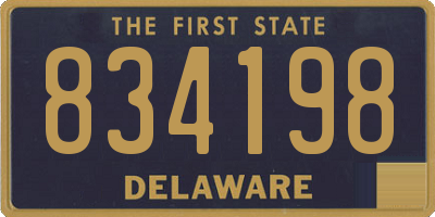 DE license plate 834198