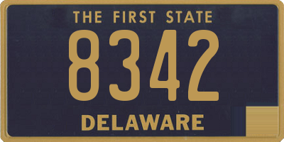 DE license plate 8342