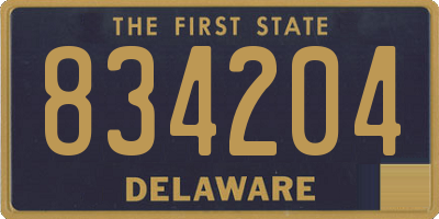 DE license plate 834204