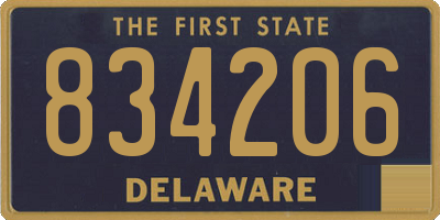 DE license plate 834206