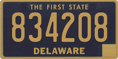 DE license plate 834208