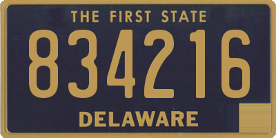 DE license plate 834216