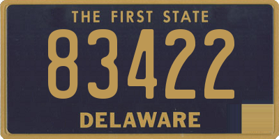 DE license plate 83422