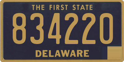 DE license plate 834220
