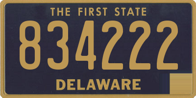 DE license plate 834222