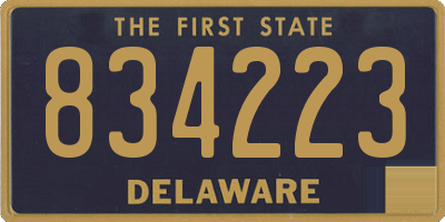 DE license plate 834223