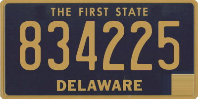 DE license plate 834225