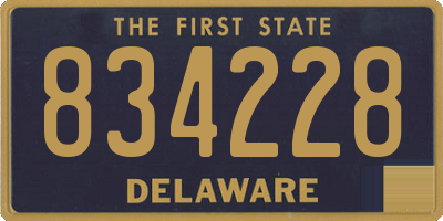 DE license plate 834228
