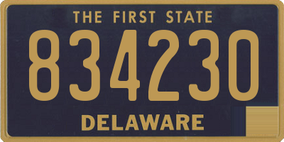 DE license plate 834230