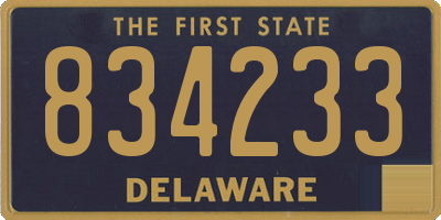 DE license plate 834233