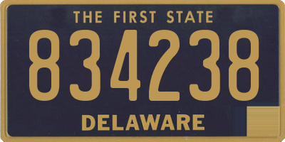 DE license plate 834238