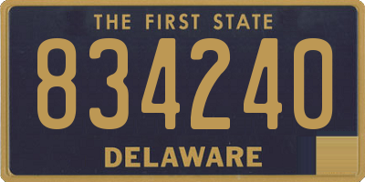 DE license plate 834240
