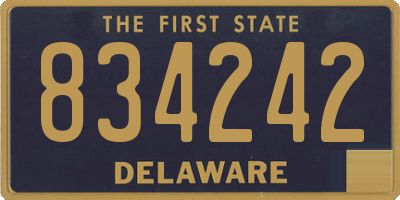DE license plate 834242