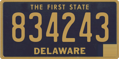DE license plate 834243