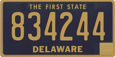 DE license plate 834244