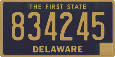 DE license plate 834245