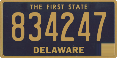 DE license plate 834247