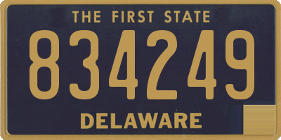 DE license plate 834249