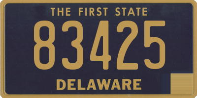 DE license plate 83425