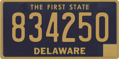 DE license plate 834250