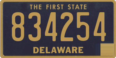 DE license plate 834254