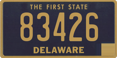 DE license plate 83426