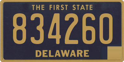 DE license plate 834260