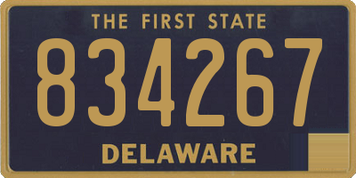 DE license plate 834267