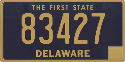 DE license plate 83427