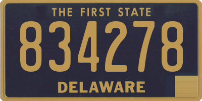 DE license plate 834278