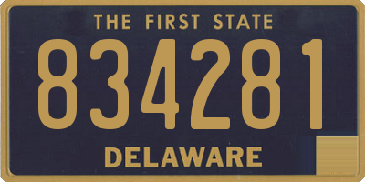DE license plate 834281