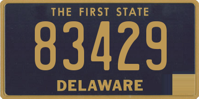 DE license plate 83429