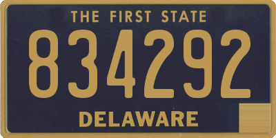 DE license plate 834292