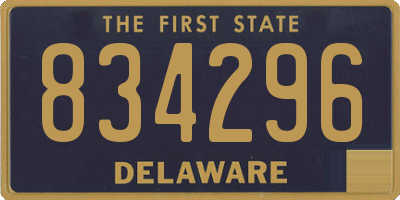 DE license plate 834296